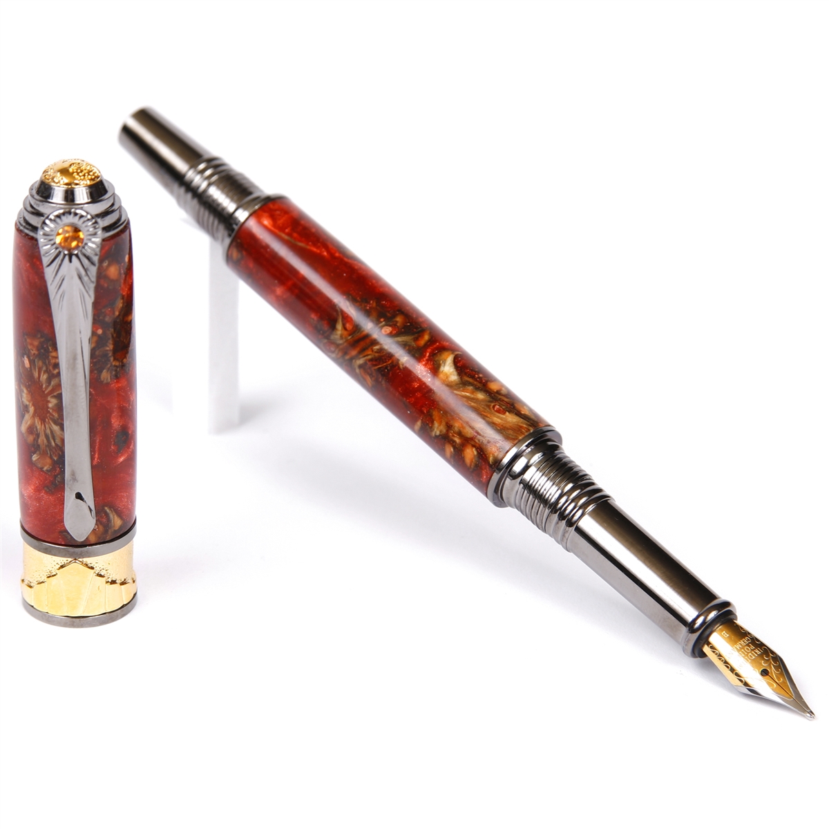 30R Maple Burl selling Rollerball / Fountain Convertible Pen. Handmade.