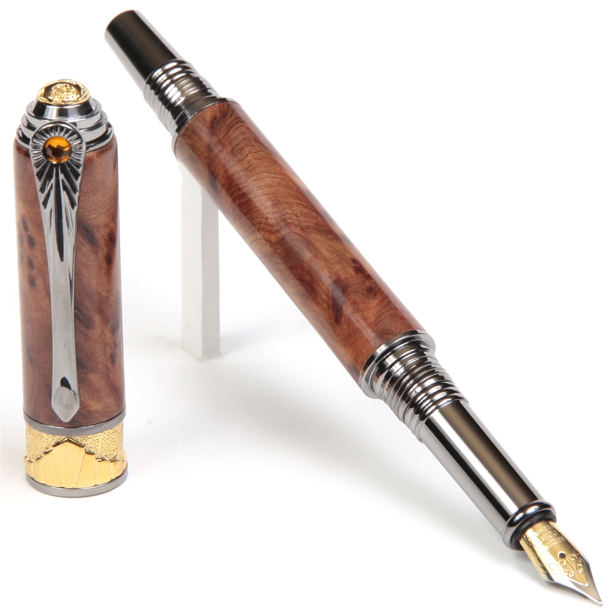 Kingwood Art Deco Fountain Pen - Lanier Pens