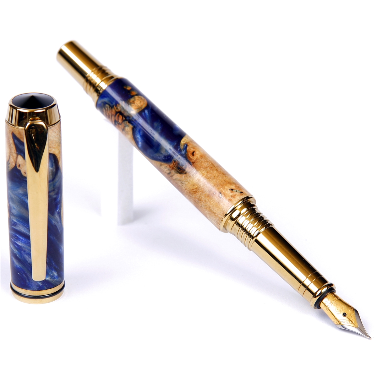 Elegant pen in Boxelder burl with offers gold