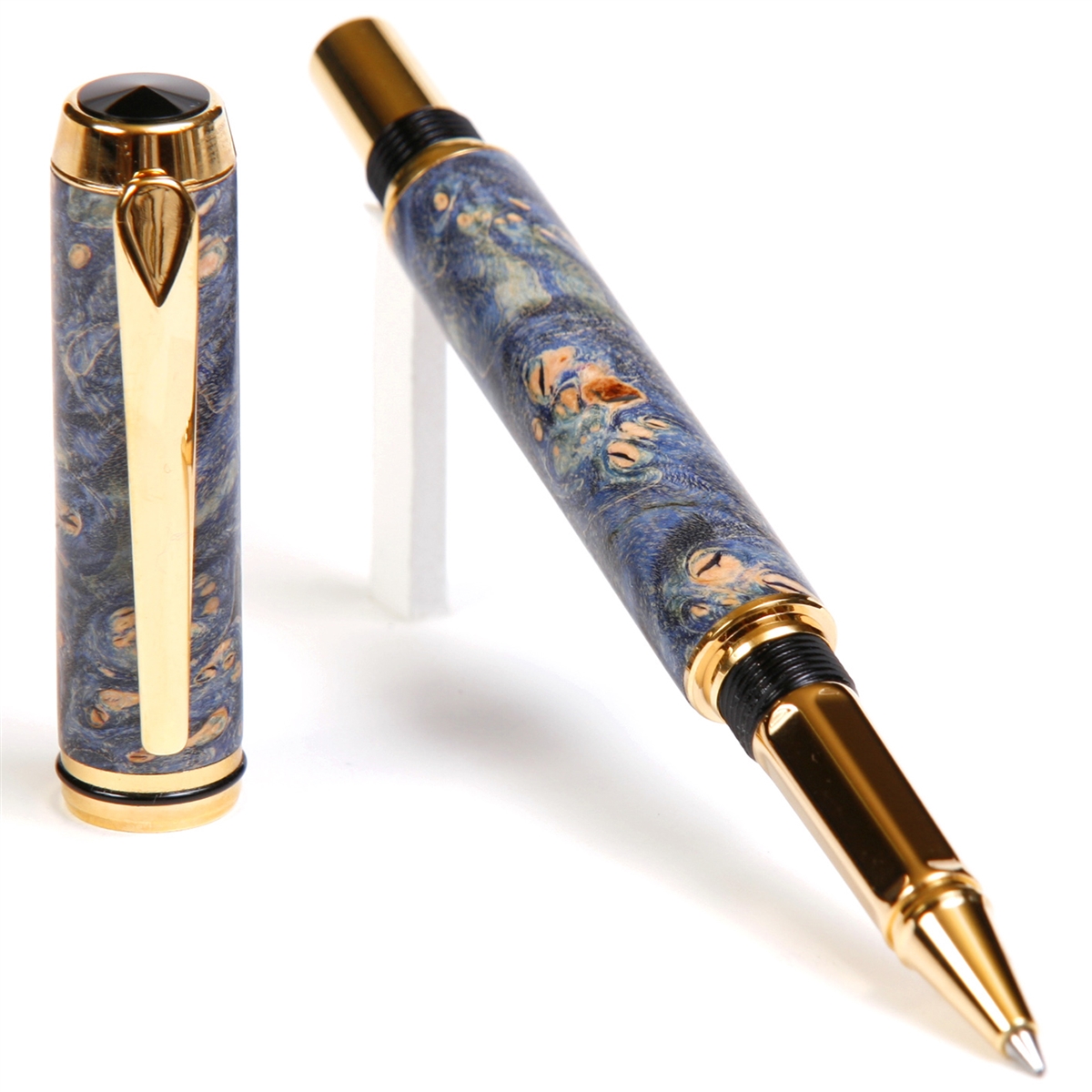Blue Maple Burl Baron Pen - Lanier Pens