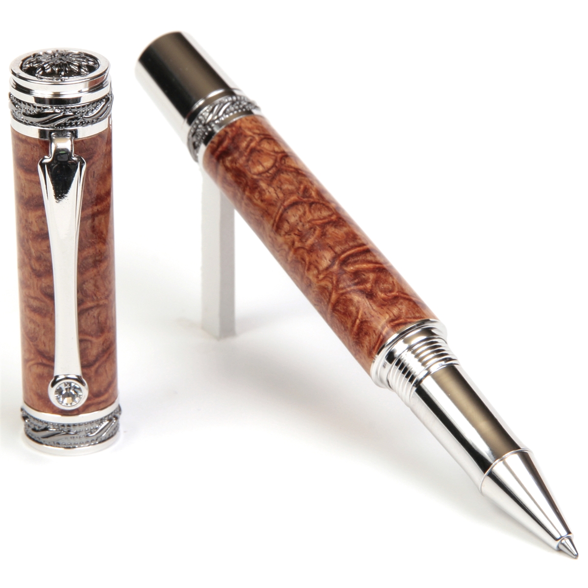 Majestic Rollerball discount Pen, 22kt Gold/Rhodium, Bubinga