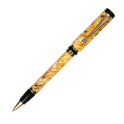 Nautical Navy Twist Pen with Yellow Maple Wood. popular